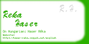 reka haser business card